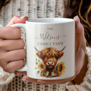 Familienbauernhof Rustikale Sonnenblume Highland-K Kaffeetasse
