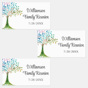 Familienbaum Familienzusammenkunft Etiketten