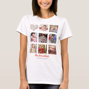 Familienbaum Foto Collage Oma Großmutter Geschenk T-Shirt