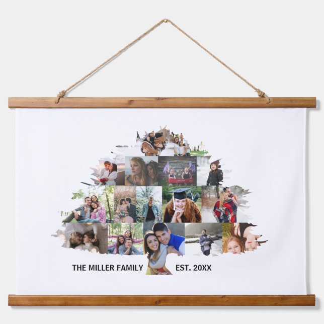 Familienbaum-Fotosammlung 15 Bilder - Wandteppiche (Vorne)