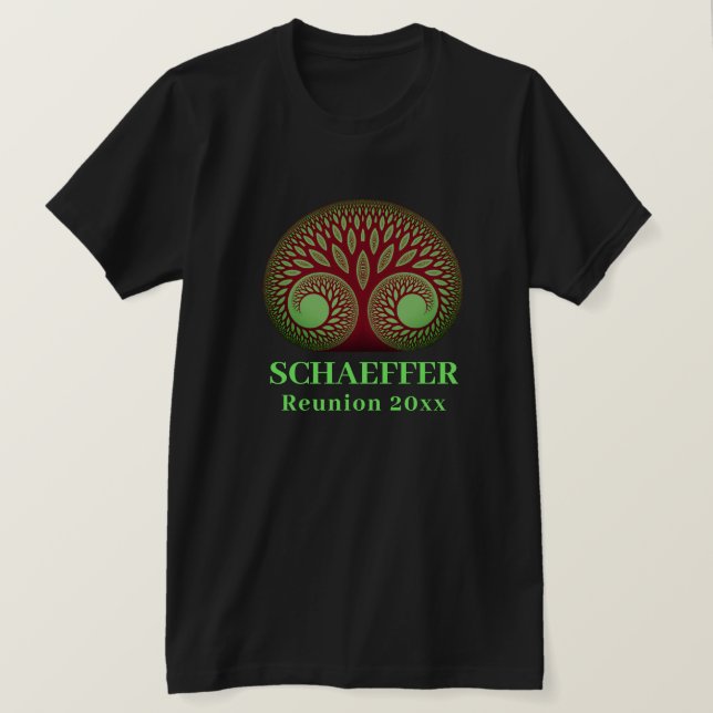 Familienbaum für Lebensveranstaltung oder Wiederse T-Shirt (Design vorne)