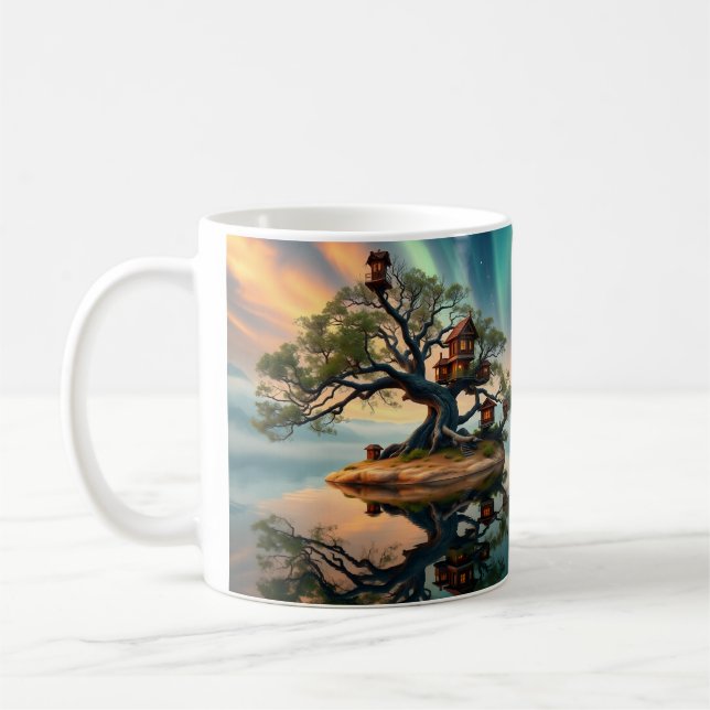 Familienbaum-Haus & Surfmousse-Kaffee-Cup Kaffeetasse (Links)