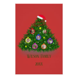 Familienbaum im Weihnachtsbaum Poster