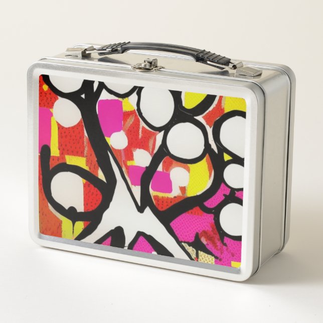 Familienbaum Metall Brotdose (Vorderseite)