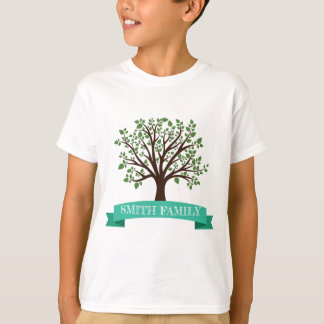 Familienbaum mit Flachbandlabel T-Shirt