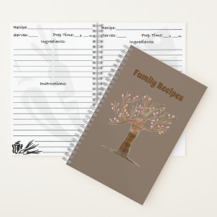 Familienbaum Traditionelles Rezept Spiral Notebook Notizbuch