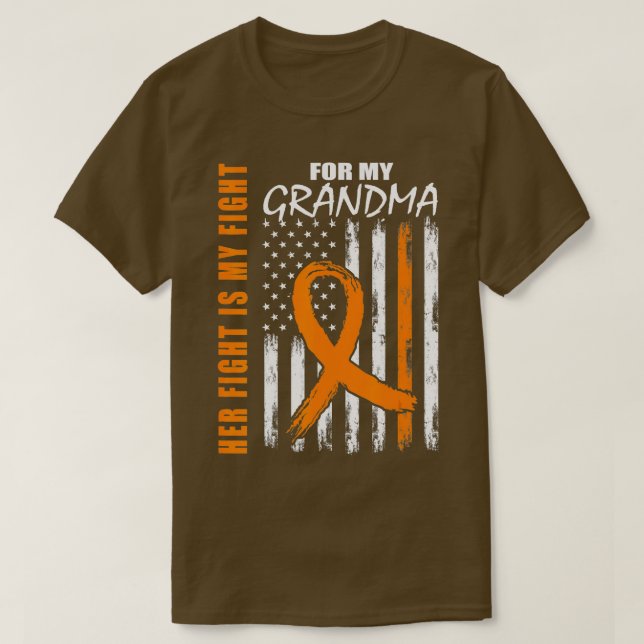 Familienbekämpfung Oma Leukämie Bewusstsein Amerik T-Shirt (Design vorne)