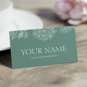 Familienberater für Psychotherapie Gezeichnet Blum Visitenkarte