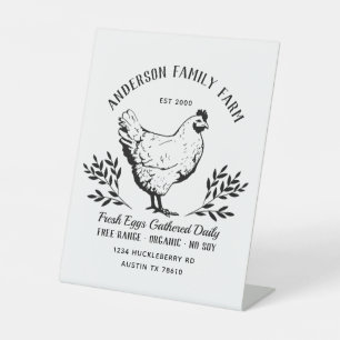 Familienbetrieb für Frischeier Sockelschild