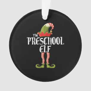 Familienelf, die Weihnachten entsprechen Ornament