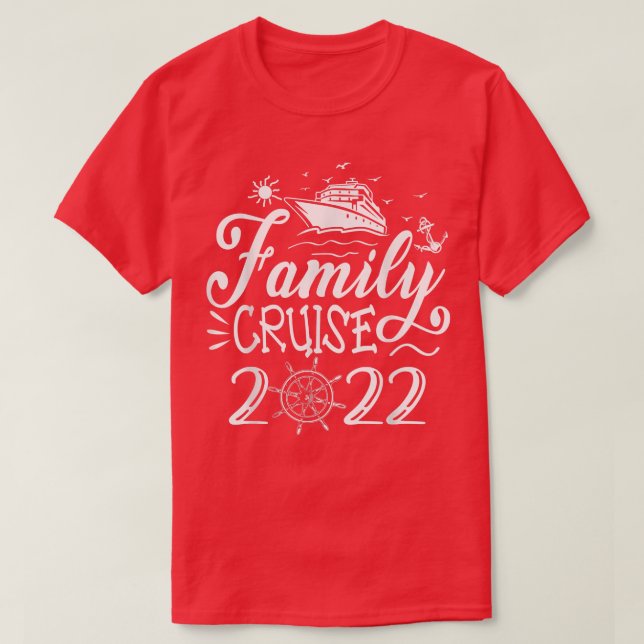 Familienfahrt 2022 Kreuzfahrt Bootsfahrt Familie M T-Shirt (Design vorne)