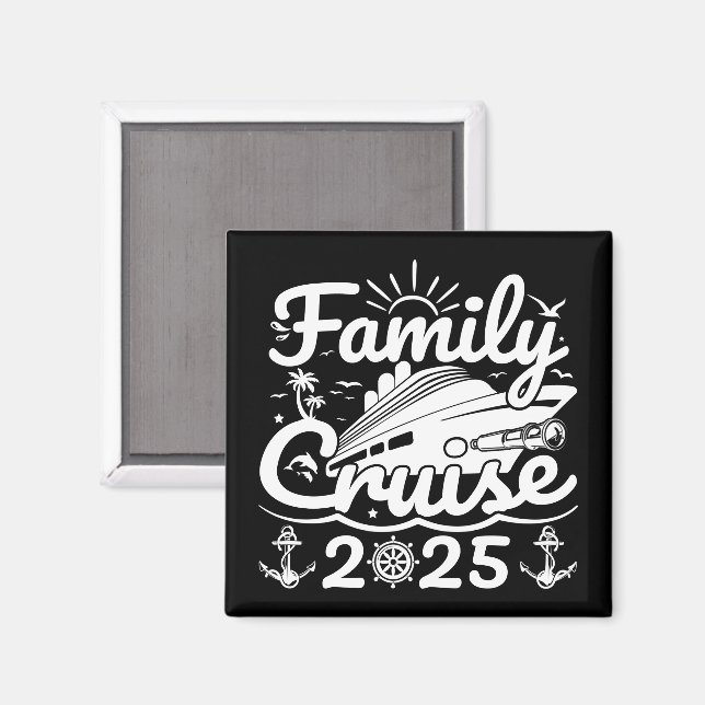 Familienfahrt 2025 Coole Familienreise Magnet (Vorderseite/Rückseite)