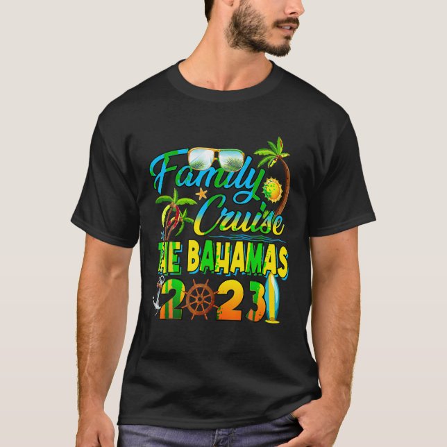 Familienfahrt Bahamas 2023 Sommerwetterwetter T-Shirt (Vorderseite)