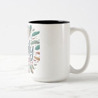Familienfeathers Zweifarbige Tasse