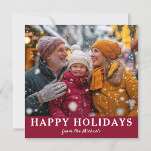 Familienfeiertag Foto Happy Holidays Festliche Grü Feiertagskarte