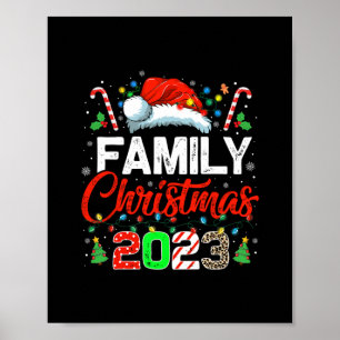 Familienfeiertage 2023 Match Santa elf Spaß Poster