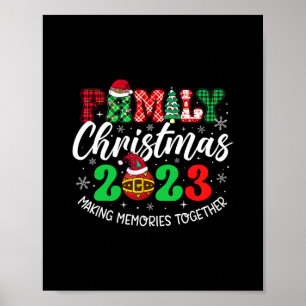 Familienfeiertage 2023 Match Santa elf Spaß Poster