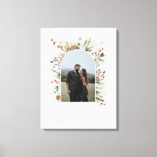 Familienfoto-Bogen Wasserfarbe Botanik elegant Lei Leinwanddruck
