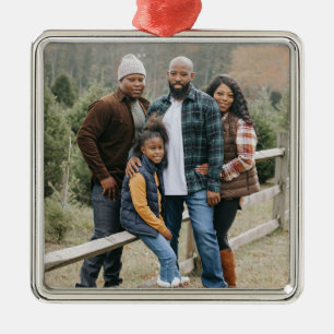 Familienfoto-Christbaufarm Ornament Aus Metall