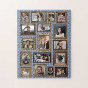 Familienfoto Collage 17 Bilder Extravagante Rahmen Puzzle