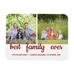 Familienfoto-Collage 3 Foto Beste Familie überhaup Magnet
