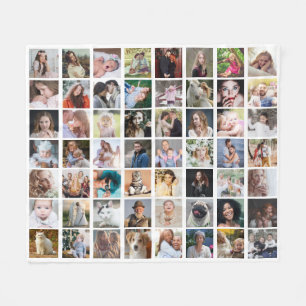 Familienfoto Collage 56 Square Picture Easy Custom Fleecedecke