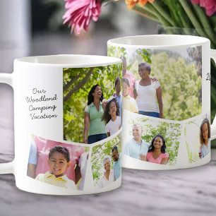 Familienfoto-Collage - 5 Fotos und benutzerdefinie Kaffeetasse