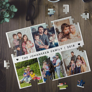 Familienfoto-Collage 6 Bilder Erinnerungen Andenke Puzzle