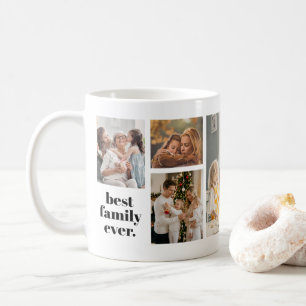 Familienfoto-Collage - 6 Fotos und benutzerdefinie Kaffeetasse