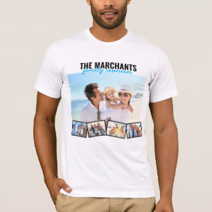 Familienfoto-Collage editierbar Wiedersehen person T-Shirt