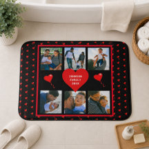 Familienfoto Collage Familie Herz Schwarzer Hinter