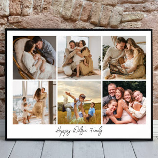 Familienfoto-Collage-Fotostreifen Poster