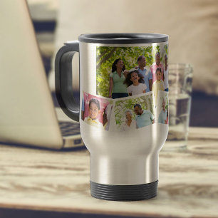 Familienfoto-Collage Fügen Sie Ihre eigenen Fotos Reisebecher