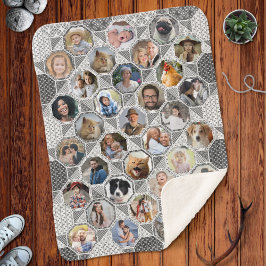 Familienfoto Collage Gray Quilt Look 35 Bilder LG Sherpadecke