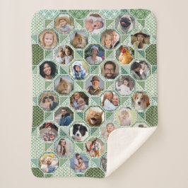 Familienfoto Collage Green Quilt Look 35 Pic Lg Sm Sherpadecke