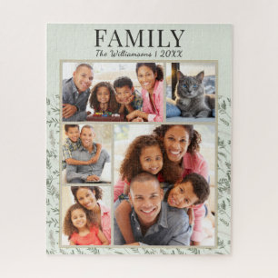 Familienfoto-Collage Grün Puzzle