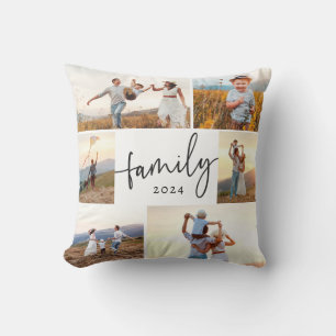 Familienfoto-Collage Kissen