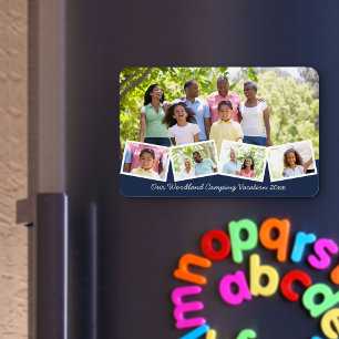 Familienfoto-Collage mit Zickzack-Fotostreifen Bla Magnet