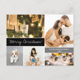 Familienfoto Collage Moderne frohe Weihnachten