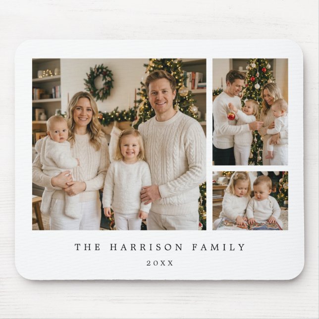 Familienfoto-Collage Mousepad (Vorne)