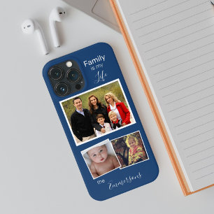 Familienfoto Collage Personalisiert Blue Case-Mate iPhone Hülle
