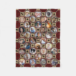 Familienfoto Collage Red Buffalo Kariert Quilt LG Fleecedecke