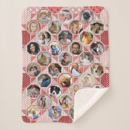 Familienfoto Collage Red Quilt Look 35 Bilder LG m Sherpadecke