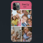 Familienfoto Collage Rosa 4 Bild I Handy Case<br><div class="desc">Behalt deinen Lieben nah mit diesem wunderschönen Familienfoto Collage Pink 4-Picture iPhone Case, der vier Fotos deiner Lieblingsfamilie vor einem weichen, herzerwärmenden rosa Hintergrund präsentieren soll. Dieser Case-Mate-Fall lasse Ihnen, Ihr Telefon mit wertvollen Momenten zu personalisieren und die Freude und Verbindung der Familie in einem stilvollen und funktionalen Accessoire zu...</div>