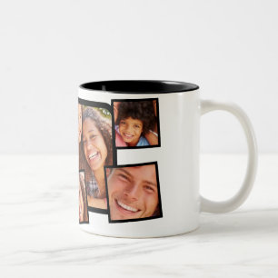 Familienfoto-Collage Tasse Set