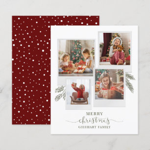 Familienfoto Collage Weihnachtsfeiertage Grüße
