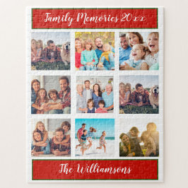 Familienfoto Collage Weihnachtsgeschenk Keepake Puzzle
