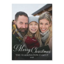 Familienfoto Elegantes Skript Frohe Weihnachten 20