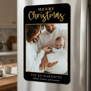 Familienfoto Feiertag Weihnachten Modern Minimalis Magnet