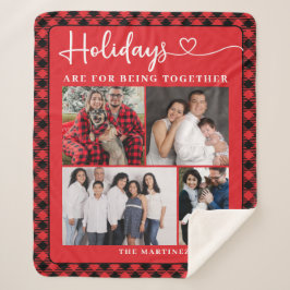 Familienfoto-Feiertage zum Zusammensein Sherpadecke